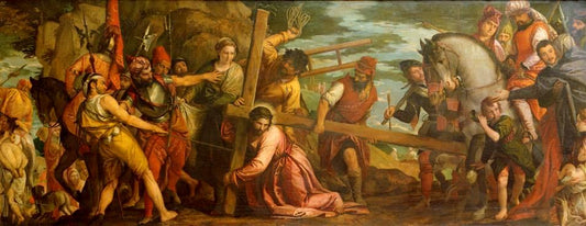The Carrying of the Cross, vintage artwork by Veronese, A3 (16x12") Poster Print