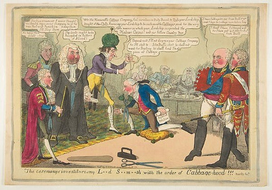 The Ceremony of Investiture of My L**d S**m**th with the Order, vintage art, A3 (16x12") Poster Print