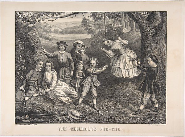 The Children's Pic-Nic c1872–74-, vintage art, A3 (16x12") Poster Print