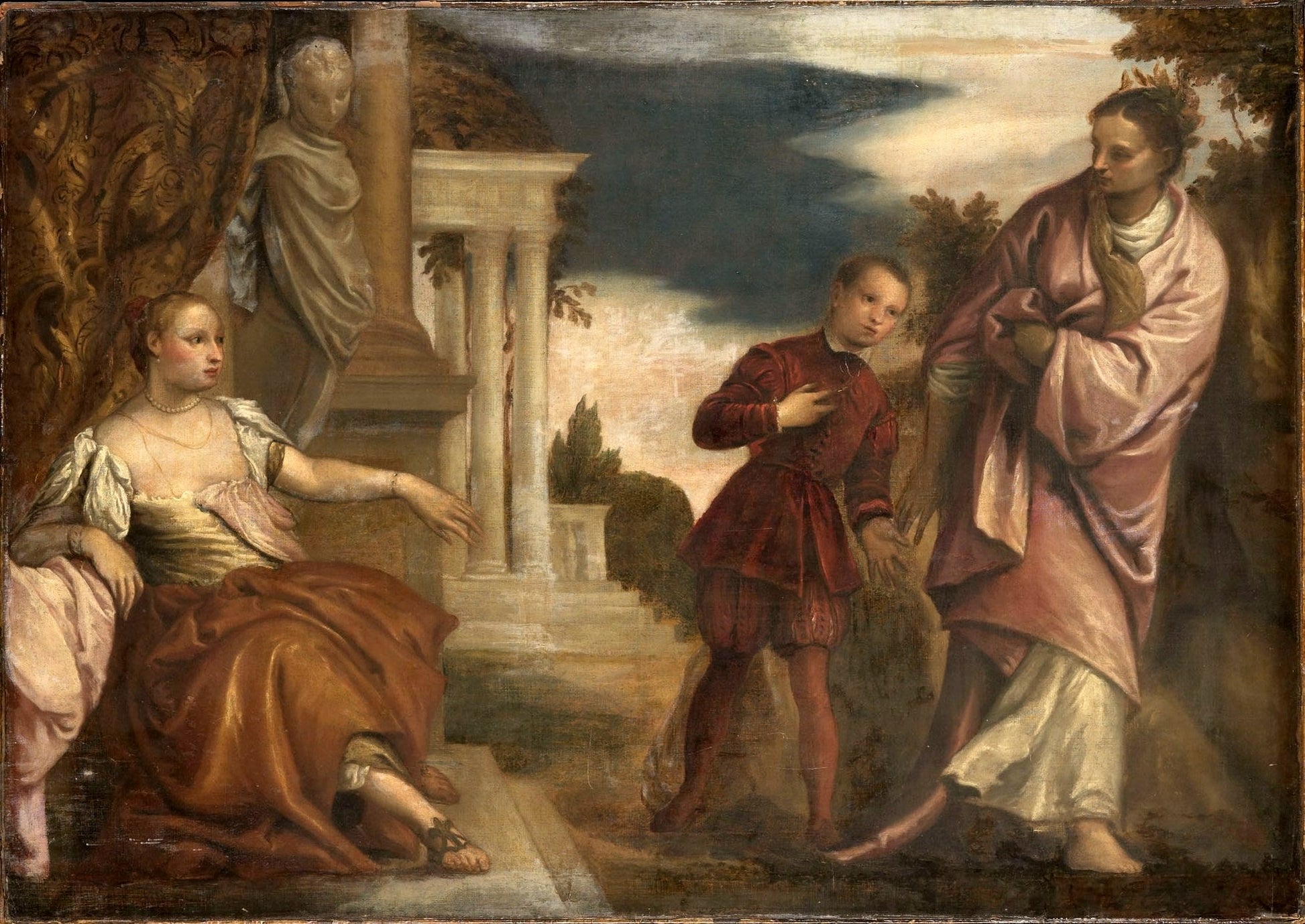 The Choice between Virtue and Passion, vintage artwork by Follower of Veronese, A3 (16x12") Poster Print