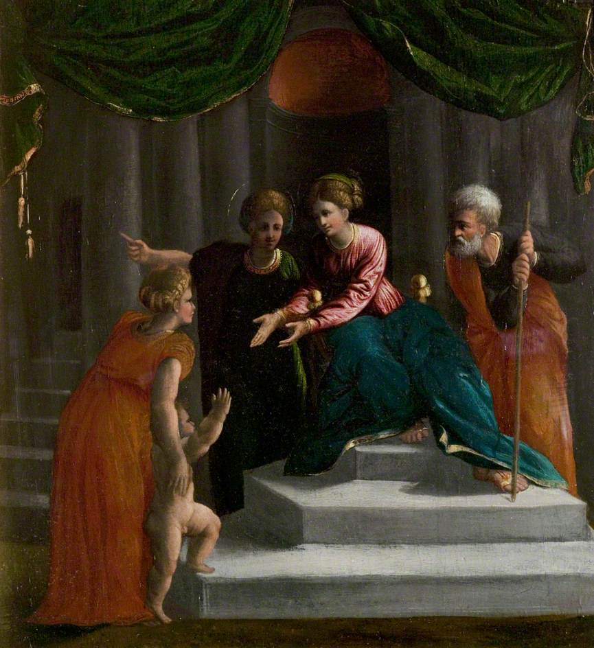 The Christ Child Learning to Walk, vintage artwork by Dosso Dossi, A3 (16x12") Poster Print
