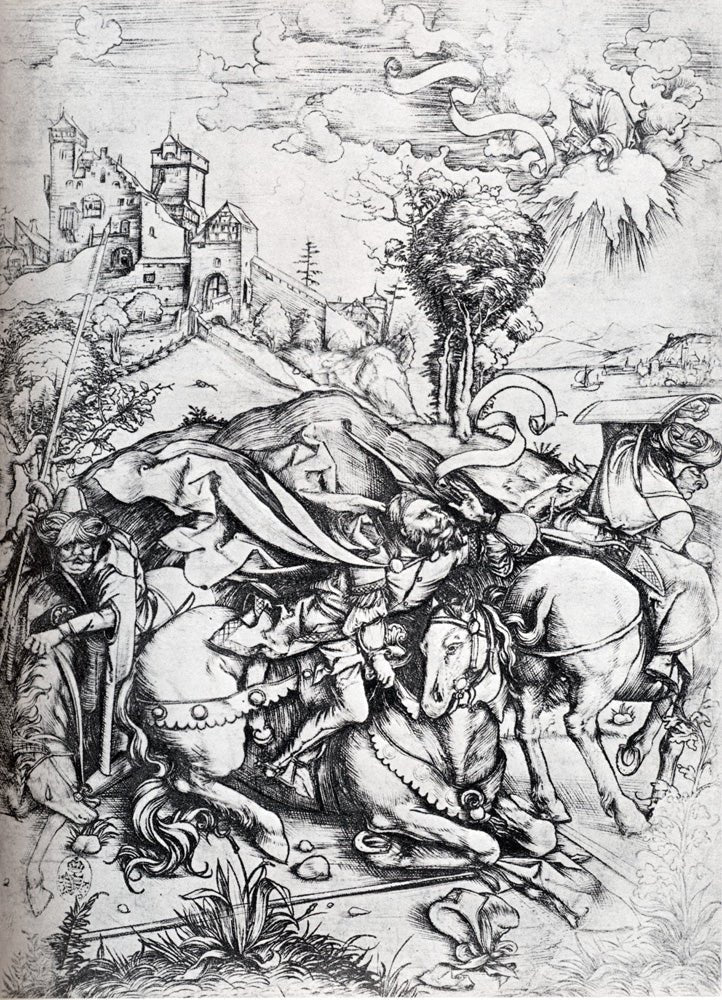 The Conversion Of St. Paul, vintage artwork by Albrecht Dürer, A3 (16x12") Poster Print