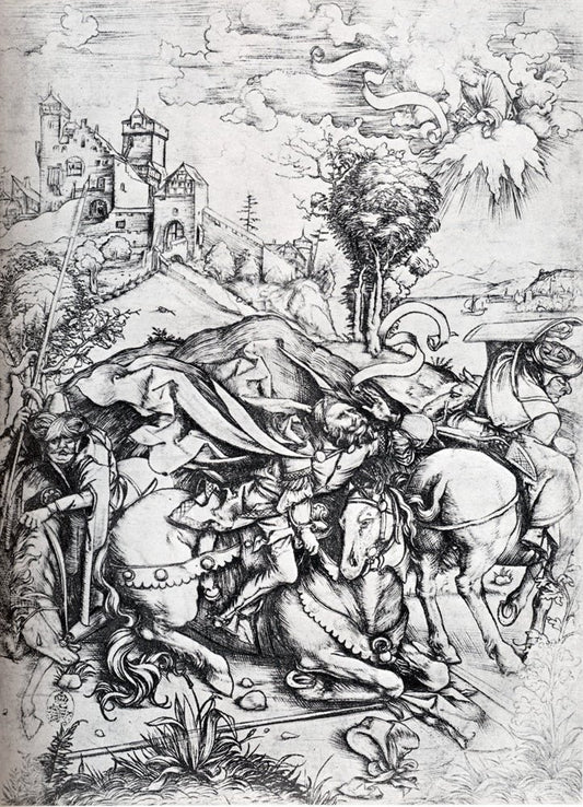 The Conversion Of St. Paul, vintage artwork by Albrecht Dürer, A3 (16x12") Poster Print
