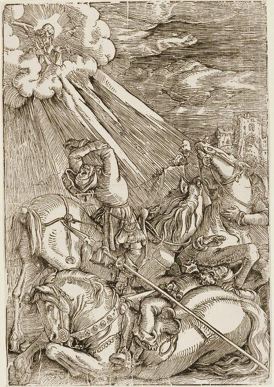 The Conversion of St. Paul, vintage artwork by Hans Baldung, A3 (16x12") Poster Print