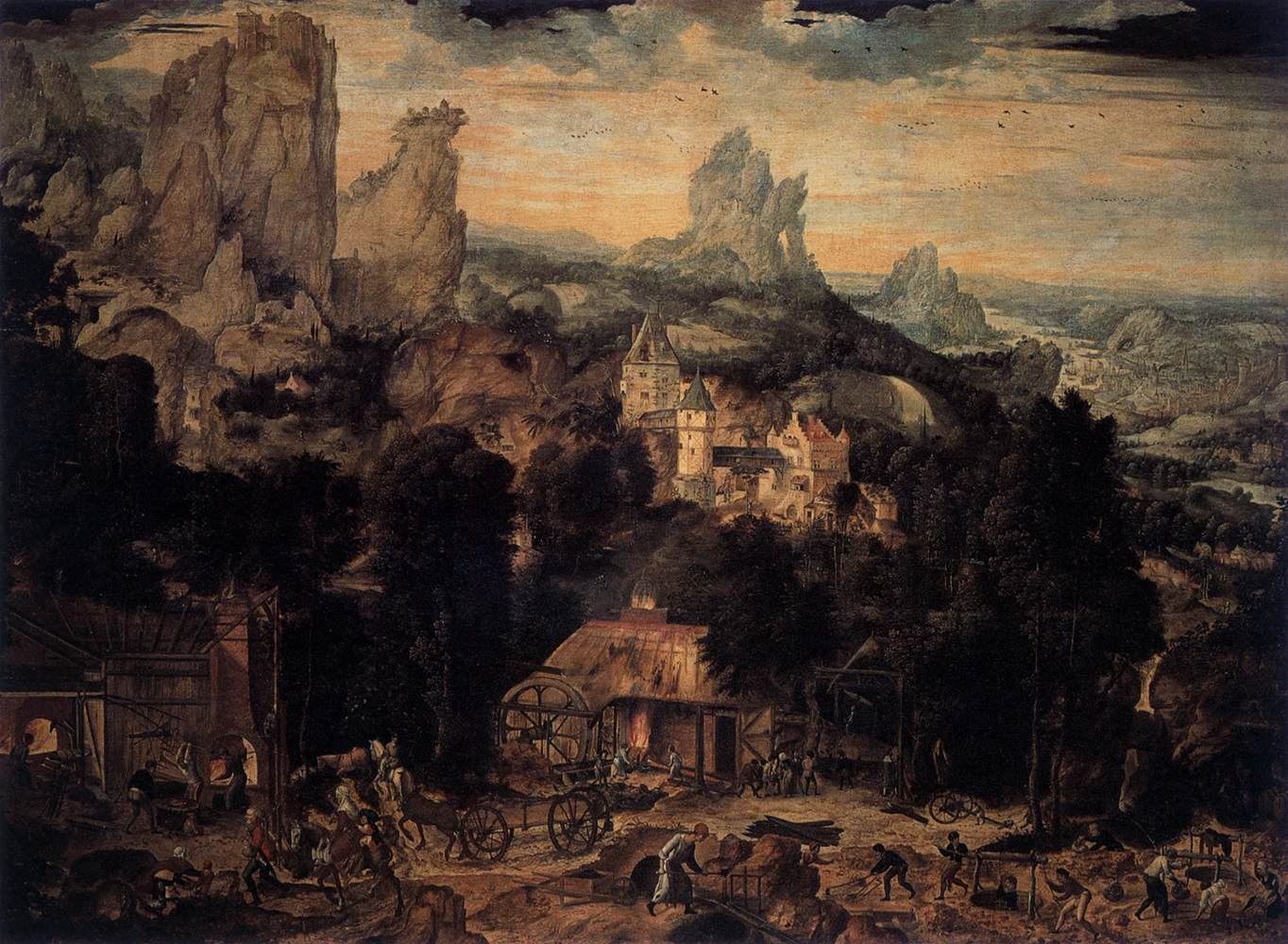 The Copper Mine, vintage artwork by Herri met de Bles, A3 (16x12") Poster Print