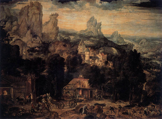 The Copper Mine, vintage artwork by Herri met de Bles, A3 (16x12") Poster Print