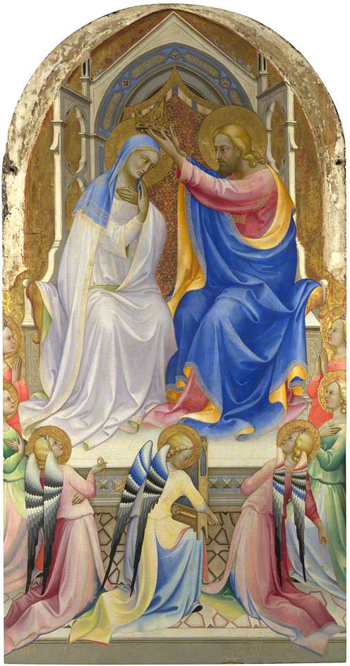 The Coronation of the Virgin (From San Benedetto Altarpiece), vintage artwork by Lorenzo Monaco, A3 (16x12") Poster Print