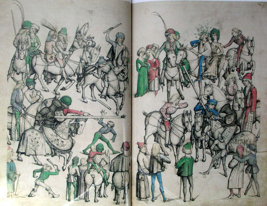 The Coronel Joust, vintage artwork by Master of the Housebook, A3 (16x12") Poster Print