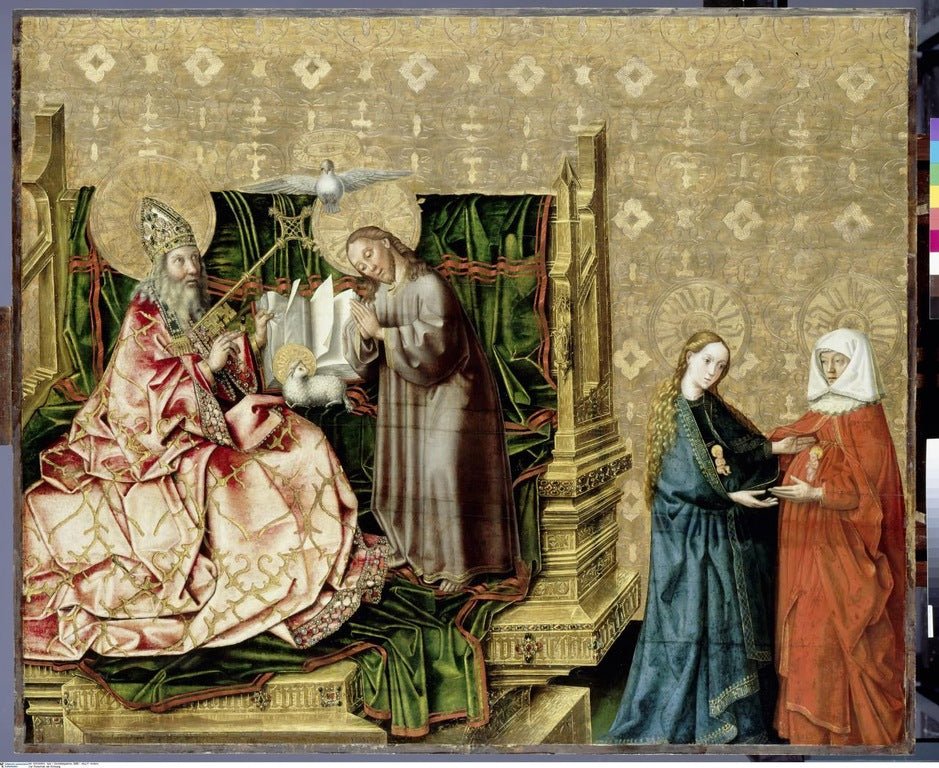 The Council of Redemption, vintage artwork by Konrad Witz, A3 (16x12") Poster Print