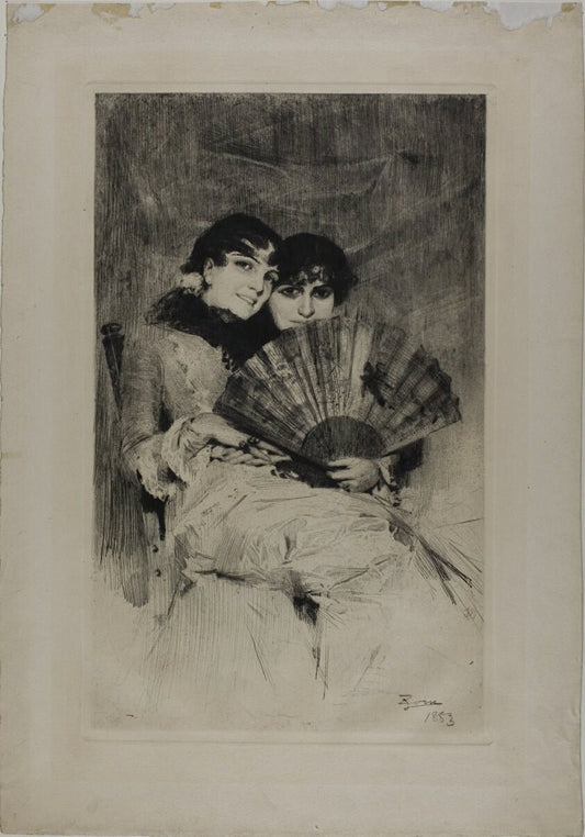 The Cousins by  Anders Zorn, 23x16"( A2 size) Poster Print