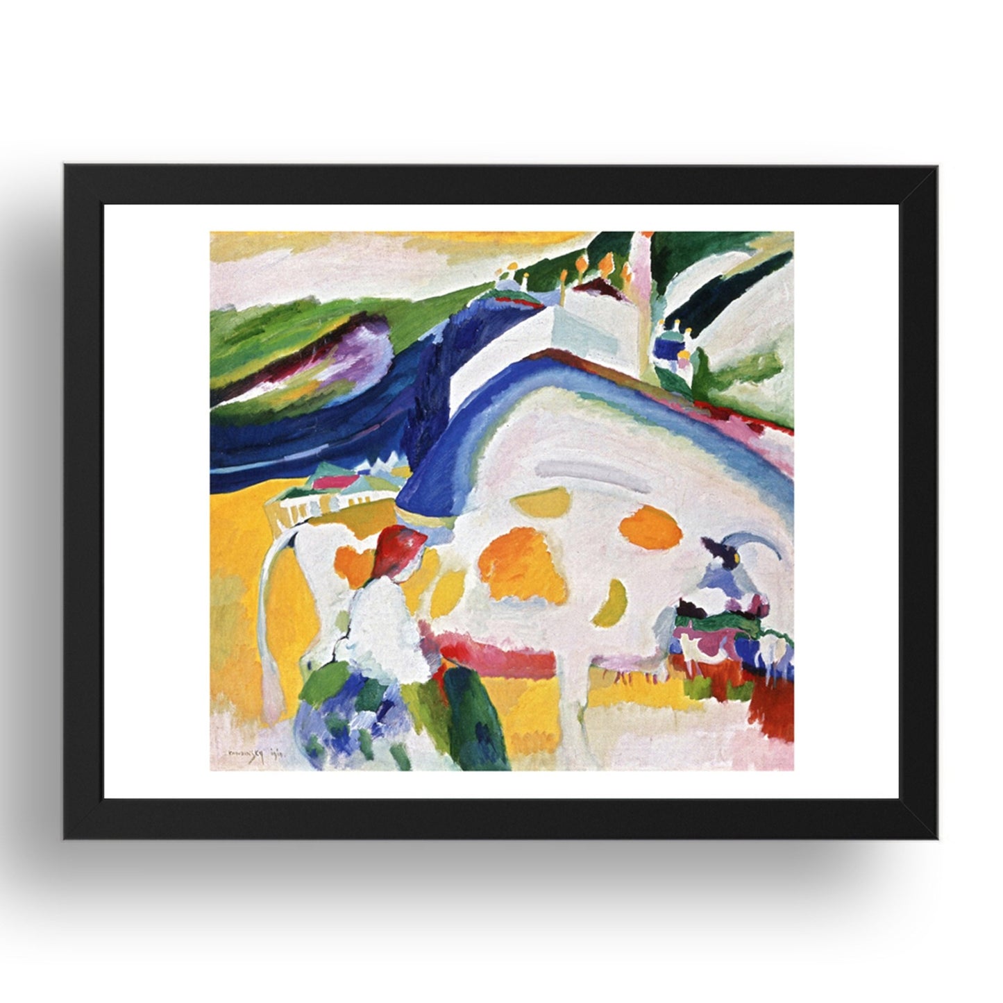 The Cow 1910 by Wassily Kandinsky, 17x13" Frame