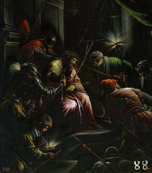 The Crowning of Thorns, vintage artwork by Leandro Bassano, A3 (16x12") Poster Print