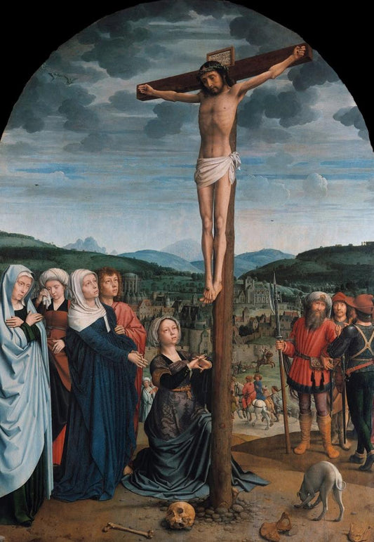 The Crucifiction, vintage artwork by Gheeraert (Gerard) David, A3 (16x12") Poster Print
