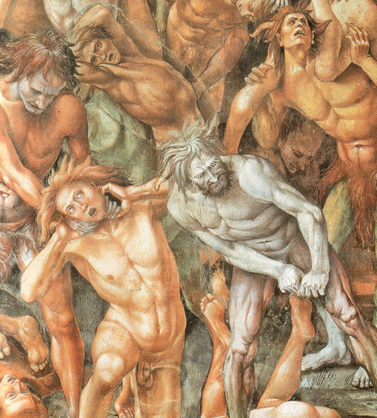 The Damned (Detail 2), vintage artwork by Luca Signorelli, A3 (16x12") Poster Print