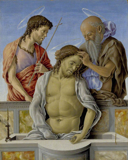 The Dead Christ Supported by  Saints, vintage artwork by Marco Zoppo, A3 (16x12") Poster Print