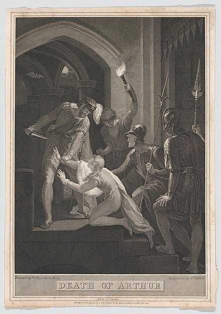 The Death of Arthur 1793-After William Hamilton , vintage art, A3 (16x12") Poster Print