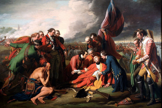 The Death of General Wolfe by Benjamin West, vintage art, modern poster print