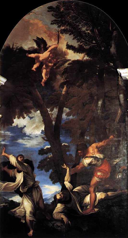 The Death of St Peter Martyr (copy by  Cassala), vintage artwork by After Titian, A3 (16x12") Poster Print