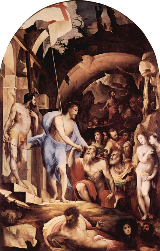 The Descent of Christ in Limbo, vintage artwork by Domenico Beccafumi, A3 (16x12") Poster Print