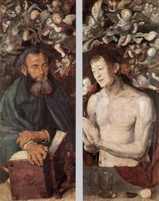The Dresden Altarpiece (side wings), vintage artwork by Albrecht Dürer, A3 (16x12") Poster Print