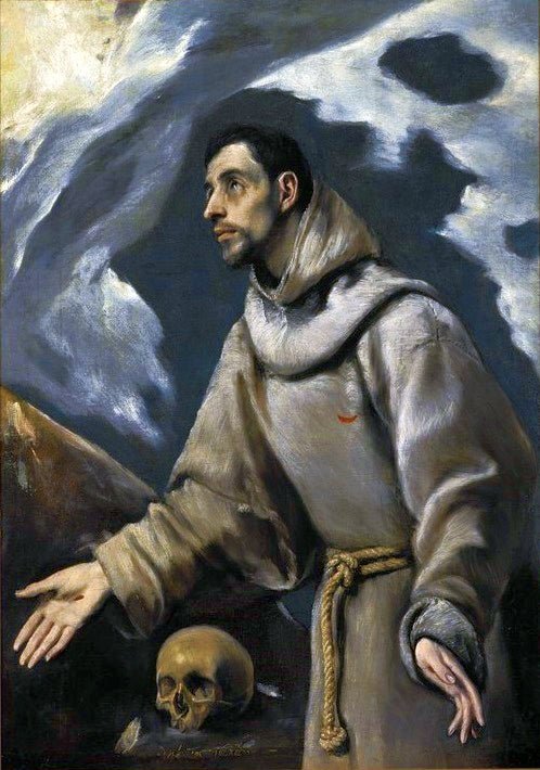 The Ecstasy of Saint Francis, vintage artwork by El Greco, 12x8" (A4) Poster