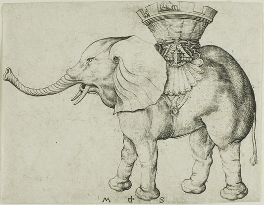 The Elephant by  Martin Schongauer, 23x16"( A2 size ) Poster Print