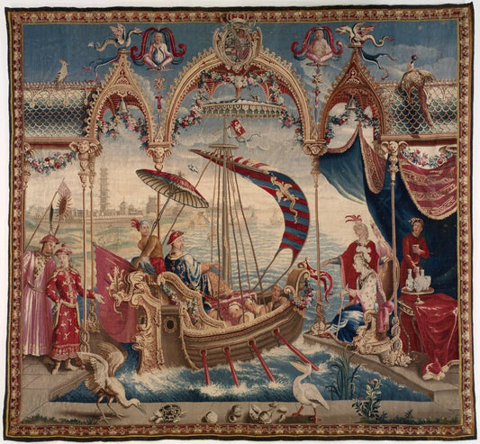 The Emperor Sailing, from The Story of the Emperor of China by  After a design by  Guy-Louis Vernansal (French, 1648–1729) and others, 23x16"( A2 size ) Poster Print
