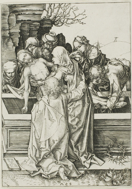 The Entombment by  Martin Schongauer, 23x16"( A2 size) Poster Print