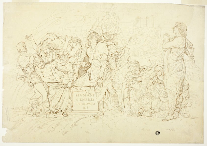 The Entombment of Christ by  Andrea Mantegna, after, 23x16"( A2 size ) Poster Print