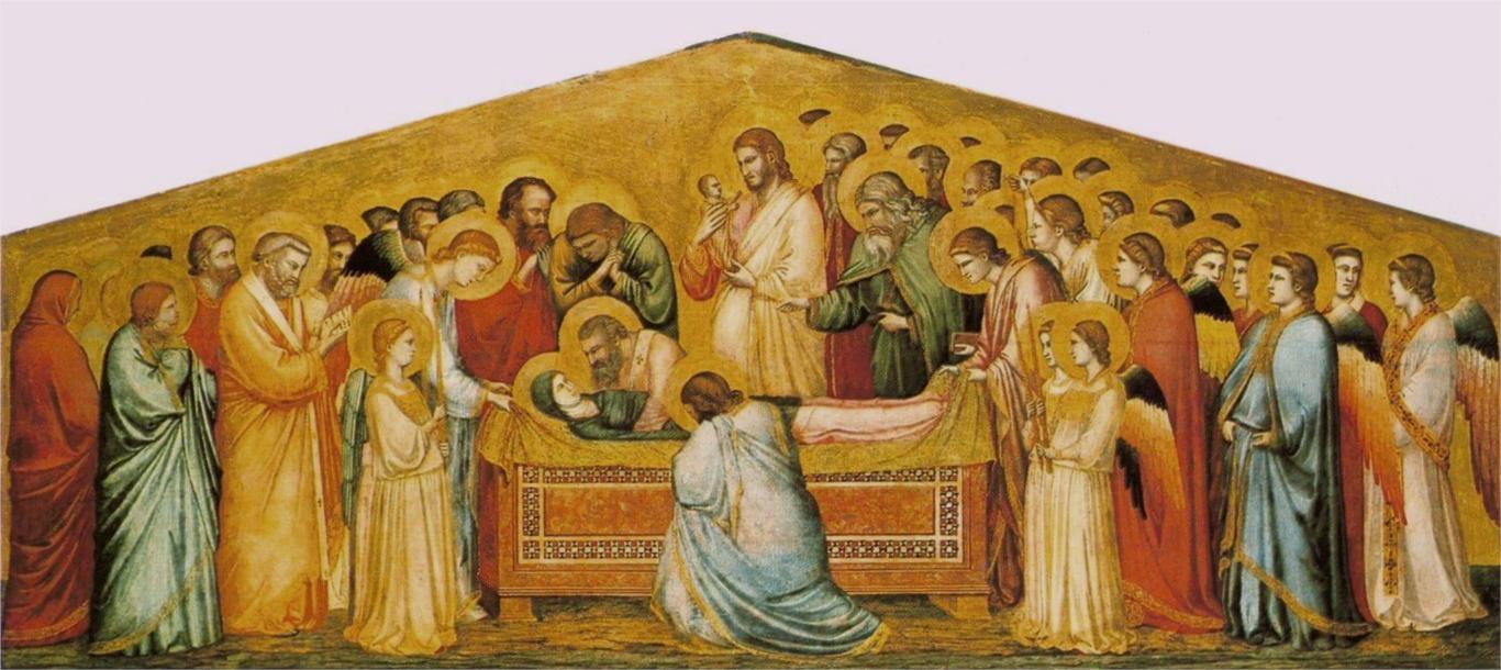 The Entombment of Mary, vintage artwork by Giotto, 12x8" (A4) Poster