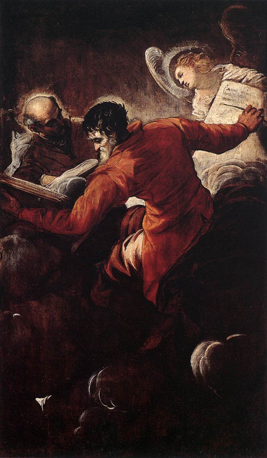 The Evangelists Luke and Matthew, vintage artwork by Tintoretto, A3 (16x12") Poster Print