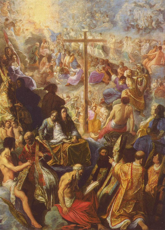 The Exaltation of the Cross, vintage artwork by Adam Elsheimer, 12x8" (A4) Poster