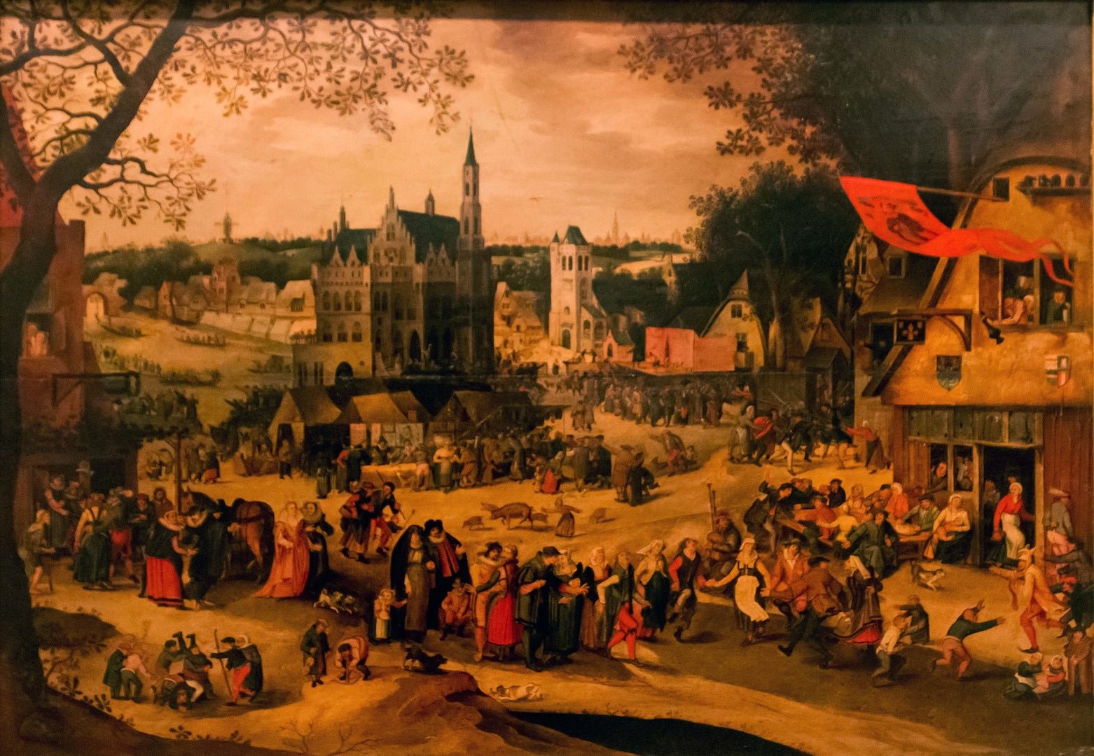 The Fair at Audenaerde, vintage artwork by David Vinckboons, A3 (16x12") Poster Print