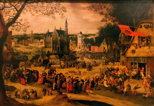 The Fair at Audenaerde, vintage artwork by David Vinckboons, A3 (16x12") Poster Print