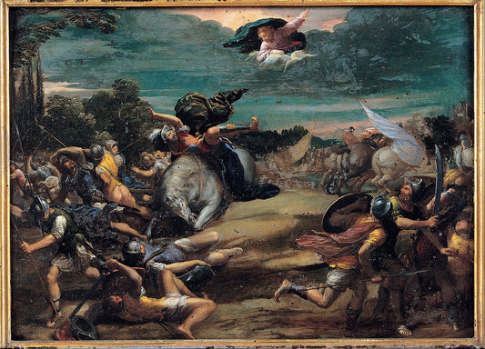 The Fall of Saint Paul, vintage artwork by Ippolito Scarsella, 12x8" (A4) Poster