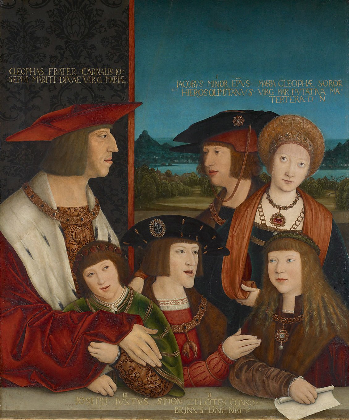 The Family of Kaiser Mazimilian I, vintage artwork by Bernhard Strigel, A3 (16x12") Poster Print
