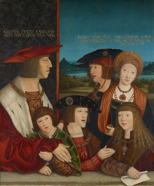 The Family of Kaiser Mazimilian I, vintage artwork by Bernhard Strigel, A3 (16x12") Poster Print