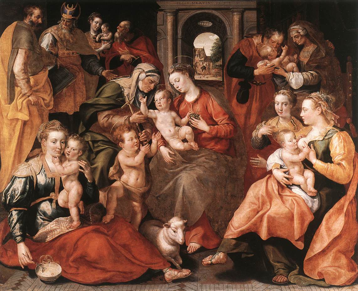 The Family of Saint Anne, vintage artwork by Maarten de Vos, A3 (16x12") Poster Print