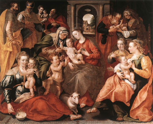 The Family of Saint Anne, vintage artwork by Maarten de Vos, A3 (16x12") Poster Print