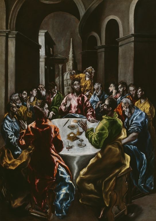 The Feast in the House of Simon, vintage artwork by El Greco, 12x8" (A4) Poster