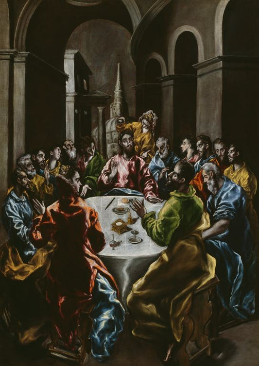 The Feast in the House of Simon, vintage artwork by El Greco, 12x8" (A4) Poster