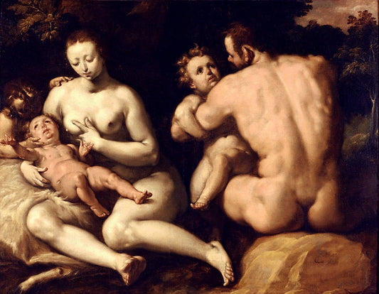 The First Family, vintage artwork by Cornelis van Haarlem, A3 (16x12") Poster Print