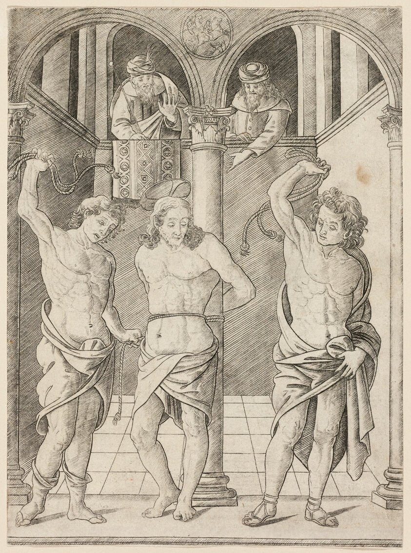 The Flagellation, plate 7 from the Life of the Virgin and Christ by  Francesco Rosselli, 23x16"( A2 size) Poster Print