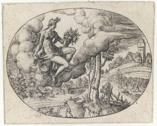 The four element:earth, vintage artwork by Etienne Delaune, A3 (16x12") Poster Print