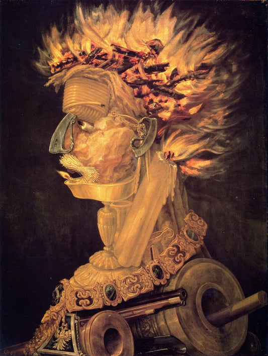 The Four Elements (Vienna series) - Fire, vintage artwork by Giuseppe Arcimboldo, A3 (16x12") Poster Print