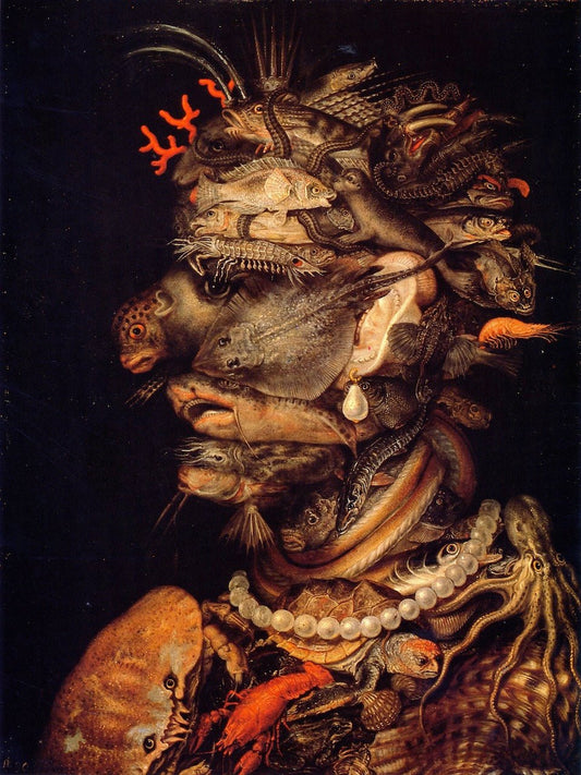 The Four Elements (Vienna series) - Water, vintage artwork by Giuseppe Arcimboldo, A3 (16x12") Poster Print