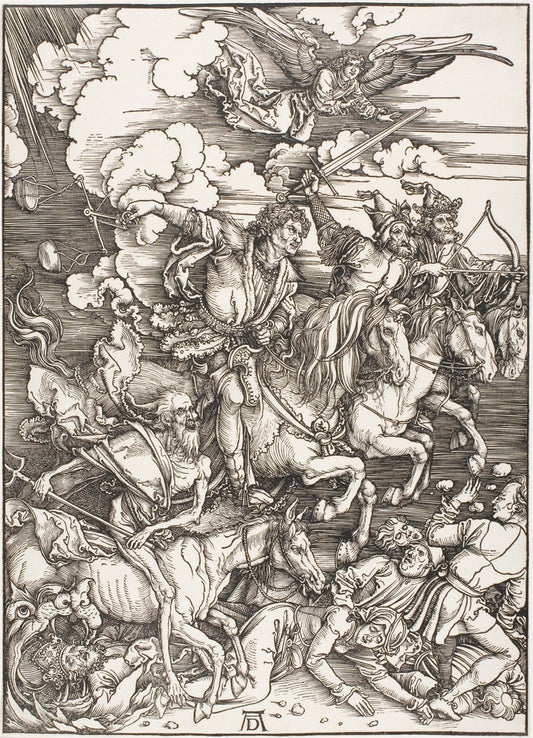 The Four Horsemen of the Apocalypse, from The Apocalypse by  Albrecht Dürer, 23x16"( A2 size) Poster Print