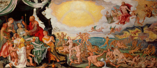 The Four Last Things - Death, Judgement, Heaven and Hell, vintage artwork by Maerten van Heemskerck, A3 (16x12") Poster Print