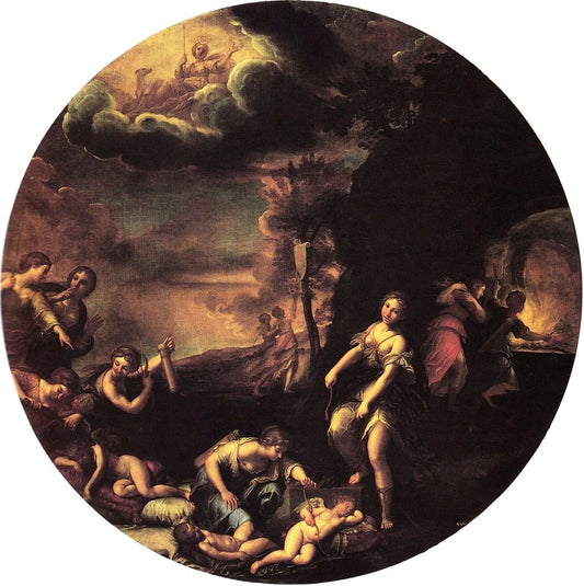 The Four Seasons 4 - Winter, vintage artwork by Francesco Albani, 12x8" (A4) Poster