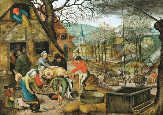 The Four Seasons, Autumn, vintage artwork by Pieter Brueghel the Younger, A3 (16x12") Poster Print